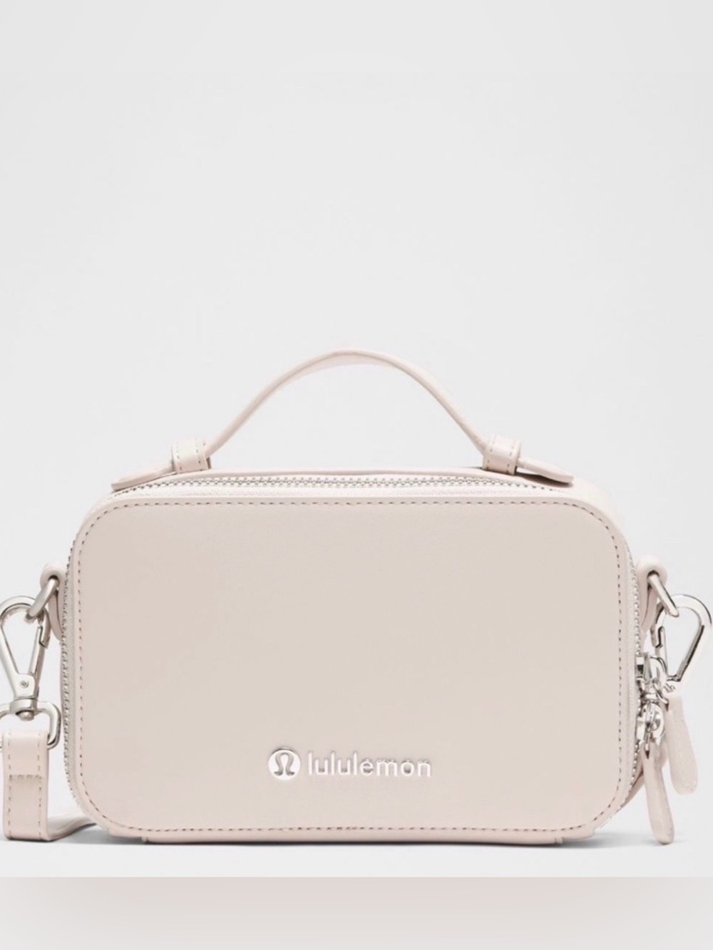 lululemon athletica Leather Alternative Camera Crossbody Bag - Cashew/Silver